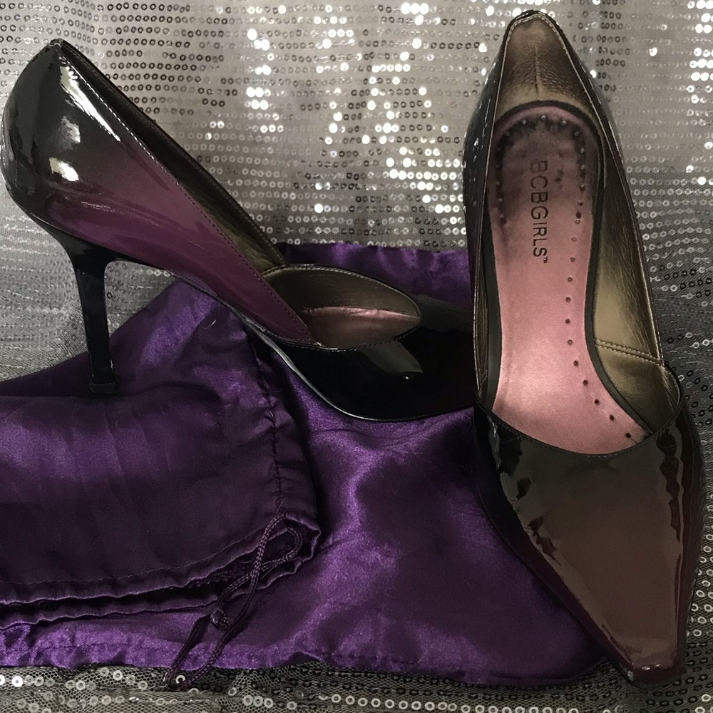 BCBG ✔️ rare ✔️purple ombré fade stiletto heels